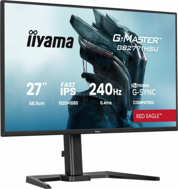 IIYAMA Monitor 27 cali GB2771HSU-B1 0.4ms,Fast IPS, HAS (150) PIVOT,        1xUSB 3.2, 1xUSB C, 240Hz, DP, 2xHDMI,Adaptive G-SYN