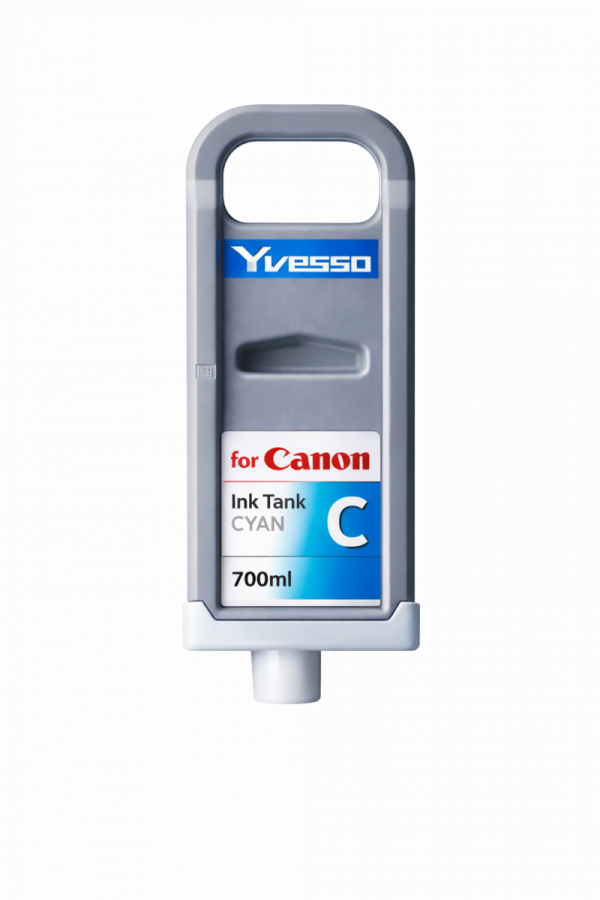 Tusz zamiennik Yvesso do Canon PFI-706C (PFI706C) Cyan 700ml do iPF8300 / iPF8300S / iPF8400 / iPF8400S / iPF9400