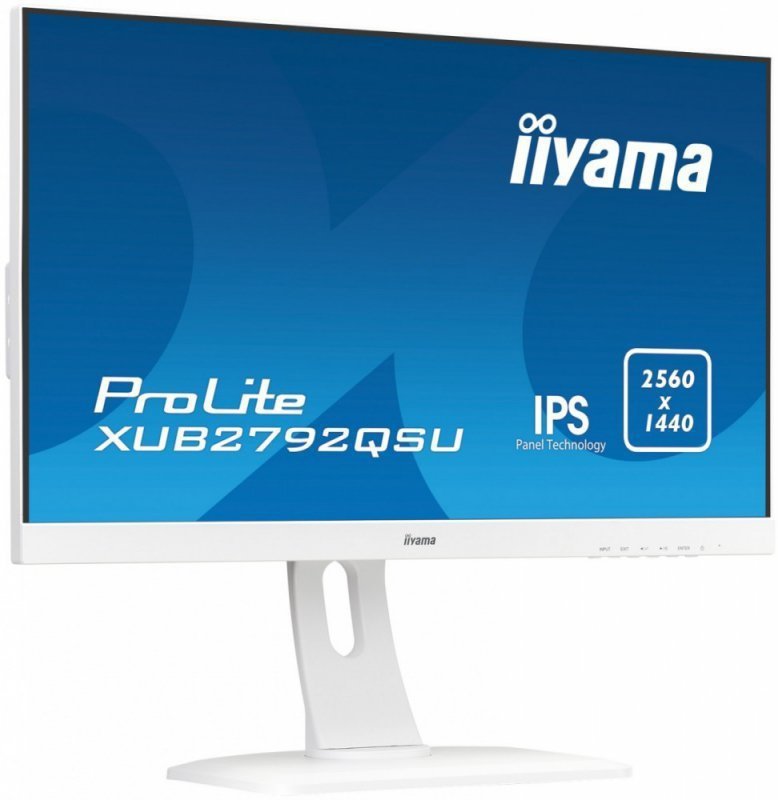 IIYAMA Monitor 27 XUB2792QSU-W1 IPS,WQHD,PIVOT,HDMI,DP,USB, BIALY.
