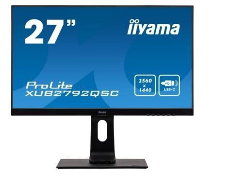 IIYAMA Monitor 27 cali XUB2792QSC-B1 IPS,QHD,USB-C,HDMI,DP,USB3.0,2x2W