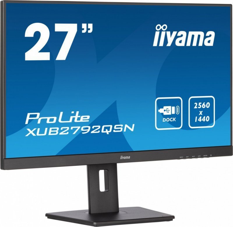 IIYAMA Monitor 27 cali XUB2792QSN-B5 IPS,QHD,USB-c Dock,HDMI,DP,HAS(150mm)
