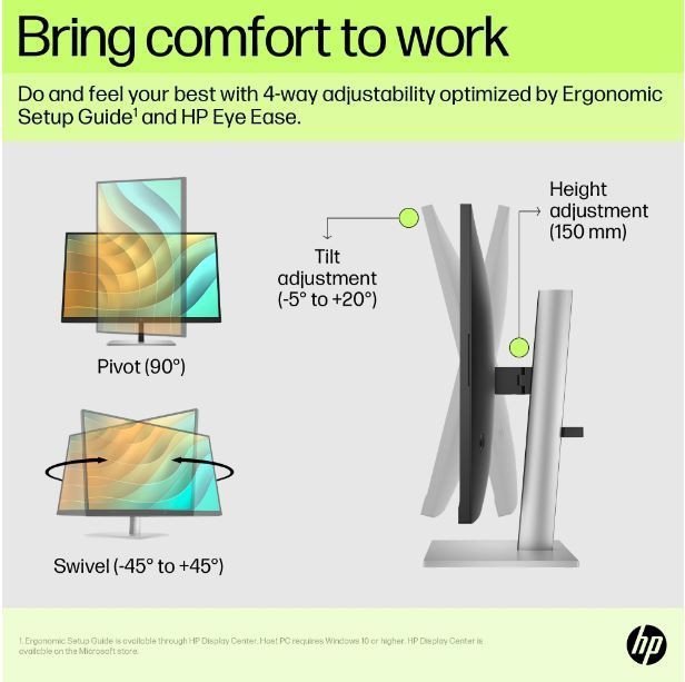 HP Inc. Monitor 27 cali E27u G5 QHD USB-C 6N4D3AA#ABB