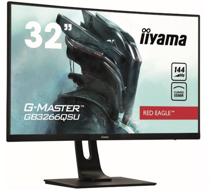 IIYAMA Monitor 31.5 cale GB3266QSU-B1 VA,QHD,144HZ,1MS,1500R,DPx,HDMIx2,USBx4