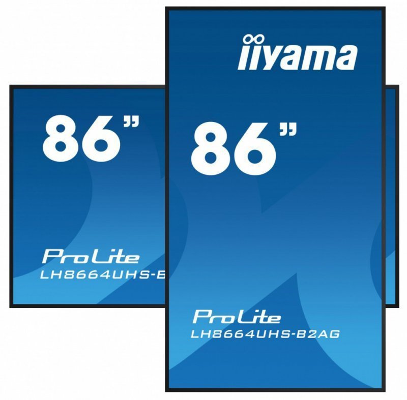 IIYAMA Monitor 86 cali LH8664UHS-B2AG,24^7,IPS,ANDROID.11,4K,3xHDMI,RJ45,    2xUSB,WiFi