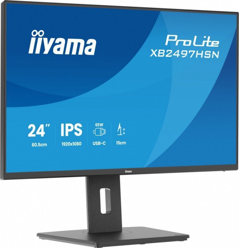 IIYAMA Monitor 24 cale XB2497HSN-B1 IPS, USB-C Dock,HDMI, DP, RJ45