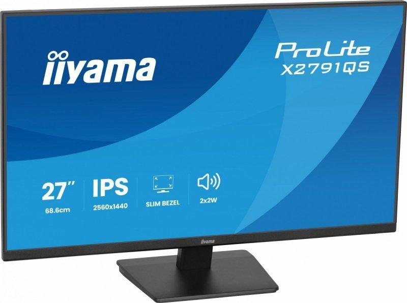 IIYAMA Monitor 27 cali X2791QS-B1 IPS, QHD, 120Hz, HDMI, DP, 2xUSB, 1500:1, 350cd, 2x2W, cienka ramka z 4 stron
