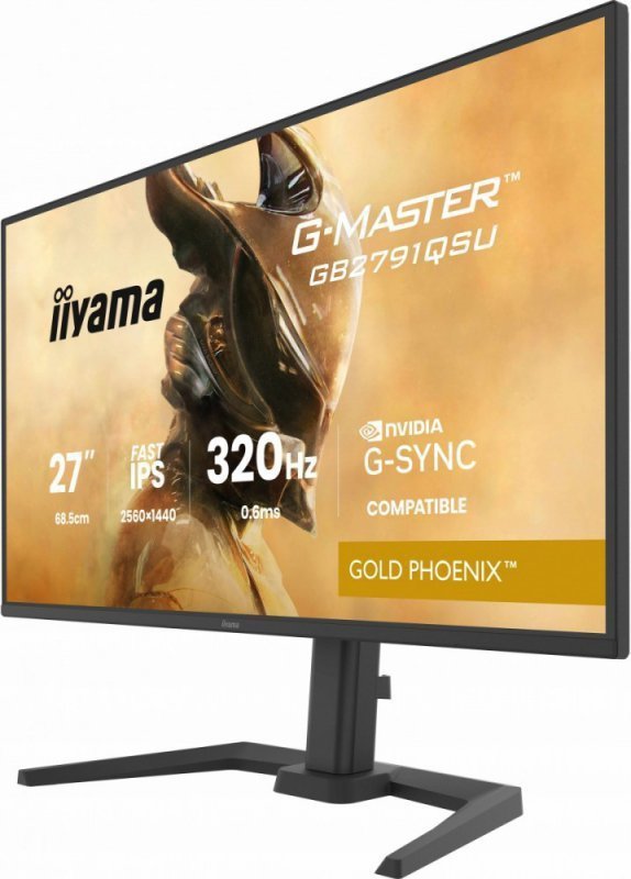 IIYAMA Monitor 25 cali GB2791QSU-B1 0.6ms,DP,2xHDMI 2.1 ,320Hz, Fast IPS,  WQHD,350 cd^m2, USB HUB x4 (2x Type-A, 2x Type-C), G-