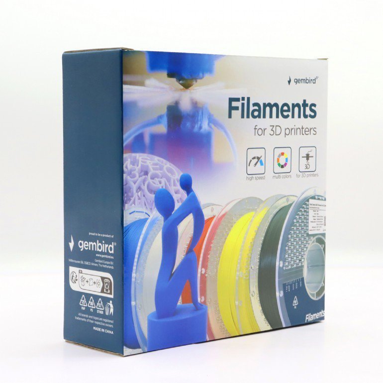 Gembird Filament PETG High Speed, 1,75 mm, 1 kg, czarny