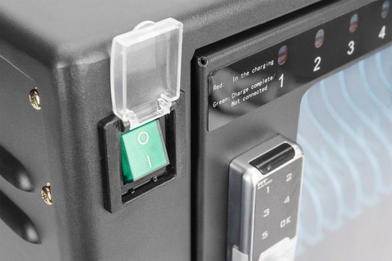 Digitus Szafa mobilna na kółkach do ładowania max. 16 notebooków^tabletów max. 14 cali z USB Typ C, elektroniczny zamek na PIN