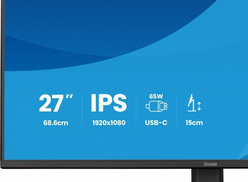 IIYAMA Monitor 27 cali XB2797HSN-B1 IPS,FHD,HAS150 ,350cd,1ms                HDMI, DP,USB-C DOCK 65W, 4xUSB HUB, RJ45