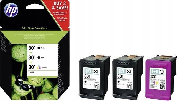 HP Tusz 301 Ink Cartridge 3-Pack E5Y87EE