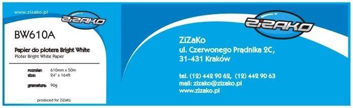 Papier w roli do plotera Yvesso BrightWhite 610X50m 90g BW610A ( 610x50 90g )