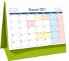 Kalendarz biurkowy stojący na podstawce PLANO 2021 seledynowy