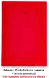 Kalendarz książkowy 2024 B5 z tłoczoną personalizacją czerwony