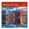 Kalendarz ścienny wieloplanszowy Miasta Europy 2024 Z NAKLEJKAMI - okładka