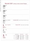 Kalendarz biurkowy z notesem i znacznikami TOP tygodniowy 2021 - KALENDARIUM
