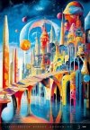E08 Kalendarz ścienny wieloplanszowy Surreal New Worlds 2026 - exclusive edition