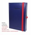 kalendarz książkowy dla nauczyciela na rok szkolny 2025/2026 zamykany na gumkę z wytłoczoną personalizacją