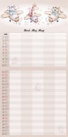 Kalendarz ścienny wieloplanszowy Family Planner 2023 z naklejkami - marzec 2023