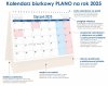 Kalendarz 2025 PLANO stojący na twardej podstawce
