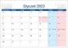 Kalendarz biurkowy szkolny PLANO dla uczniów i nauczycieli kartka z kalendarium