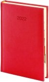 Kalendarz książkowy 2022 B5 TYGODNIOWO-NOTESOWY papier biały drukowane registry oprawa VIVELLA EXCLUSIVE czerwona