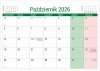 kalendarz na rok 2026 z miejscem na notatki
