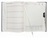 Kalendarz książkowy 2024 A4 dzienny papier chamois drukowane registry oprawa NEBRASKA LUX  ciemnogranatowa