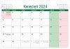 Kalendarz biurkowy PLANO miesięczny - kwiecień 2024