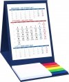 Kalendarz biurkowy z notesem i znacznikami TOP 3-miesięczny 2022 granatowy