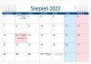 Kalendarium do kalendarza biurkowego PLANO na rok 2023 - sierpień 2023