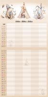 Kalendarz ścienny wieloplanszowy Family Planner 2023 z naklejkami - październik 2023