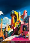 E08 Kalendarz ścienny wieloplanszowy Surreal New Worlds 2026 - exclusive edition