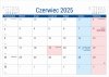 Kalendarz na biurko - czerwiec 2025