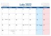  Kalendarz biurkowy stojący na podstawce PLANO 2022 żółty