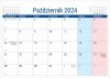 Biurkowy kalendarz na wzmocnionej podstawce - październik 2024