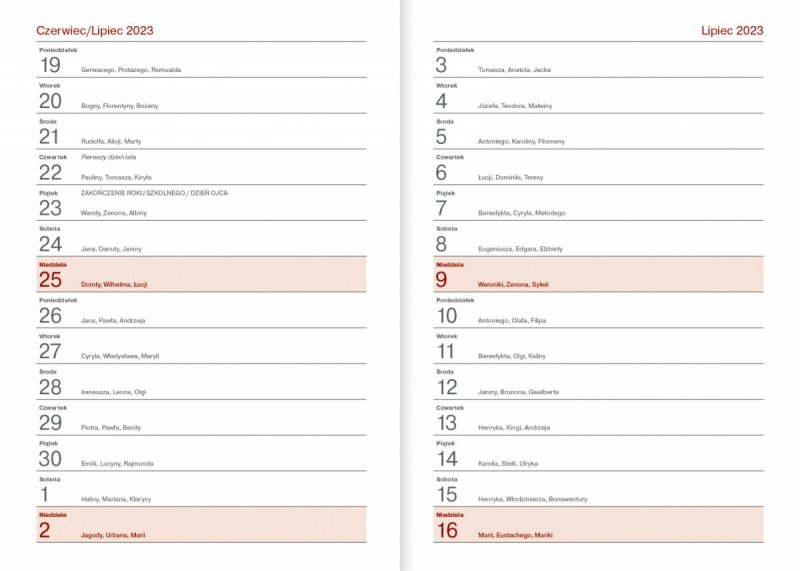 Kalendarz nauczyciela 2023/2024 A5 tygodniowy z długopisem oprawa zamykana na gumkę NEBRASKA granatowa (gumki czerwone) - BRATKI Z DEDYKACJĄ