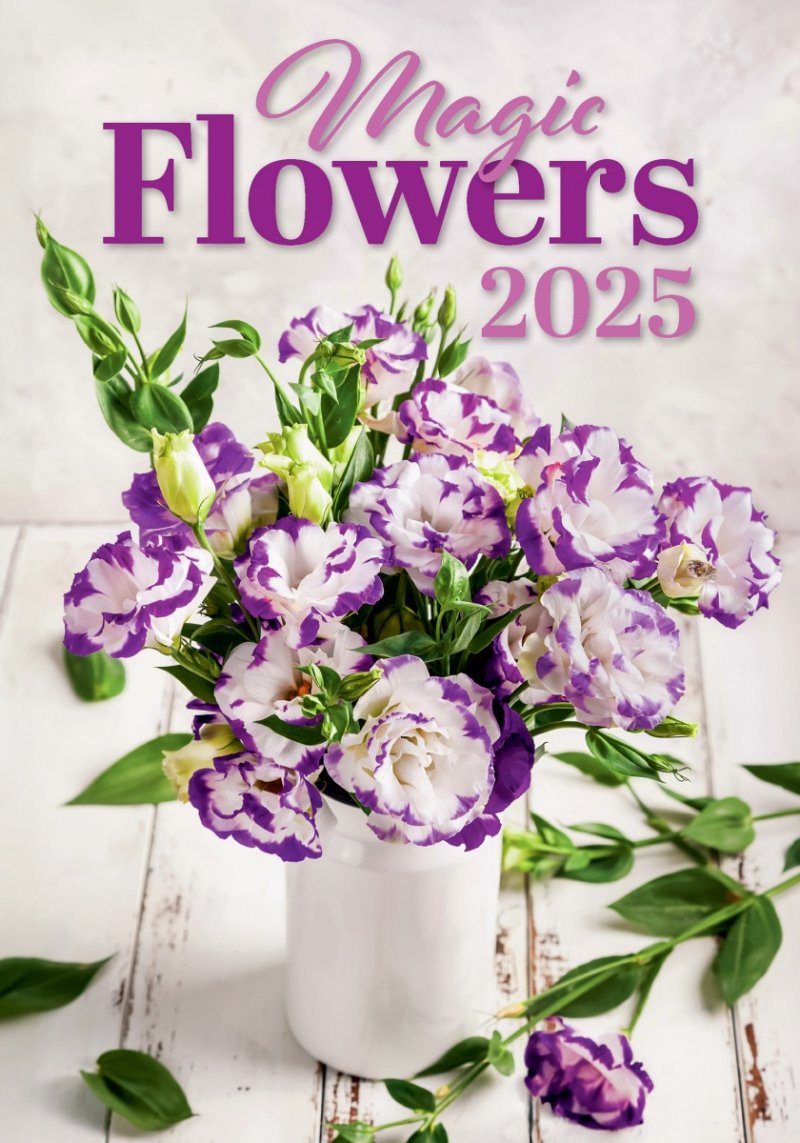 Zdjęcie okładki w kalendarzu ściennym Magic Flowers 2025 wydawnictwa Helma