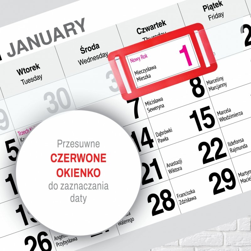Kalendarz TRÓJDZIELNY PREMIUM 2026 WIDOK