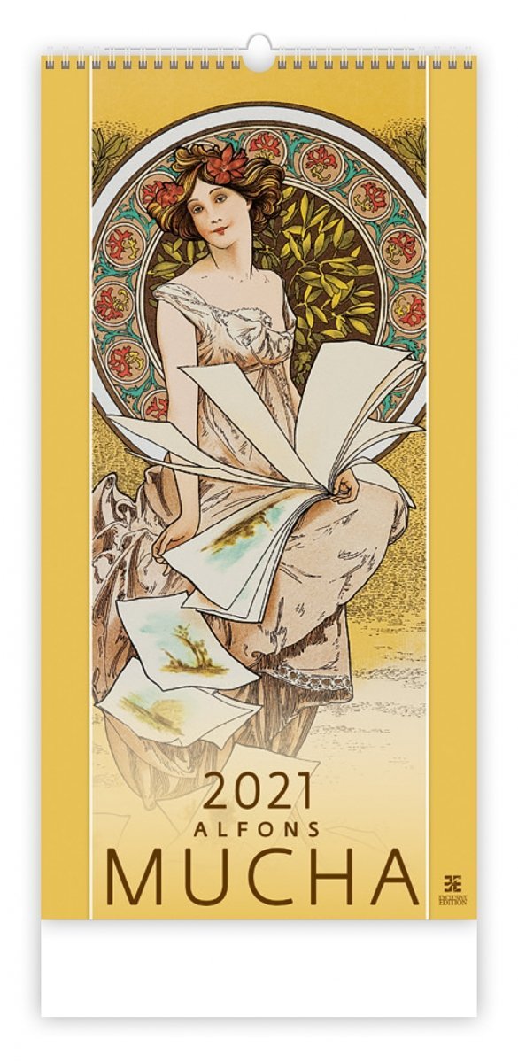 Kalendarz Scienny Wieloplanszowy Alfons Mucha 2021 Exclusive Edition kalendarz alfons mucha