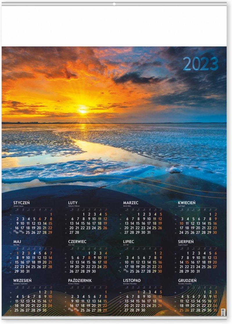 Kalendarz plakatowy na rok 2023 w formacie A1