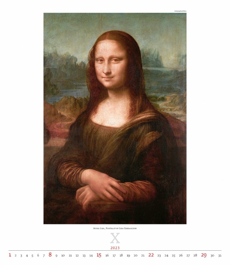 Kalendarz ścienny wieloplanszowy Leonardo da Vinci 2023 - exclusive edition - październik 2023