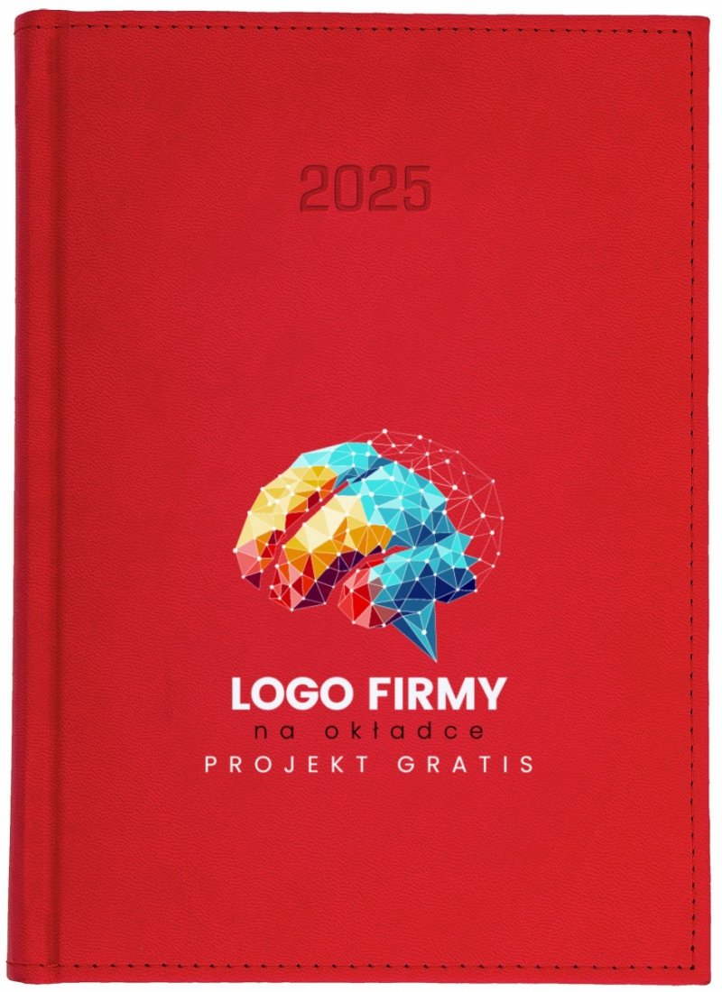 kalendarze książkowe z logo i danymi firmy