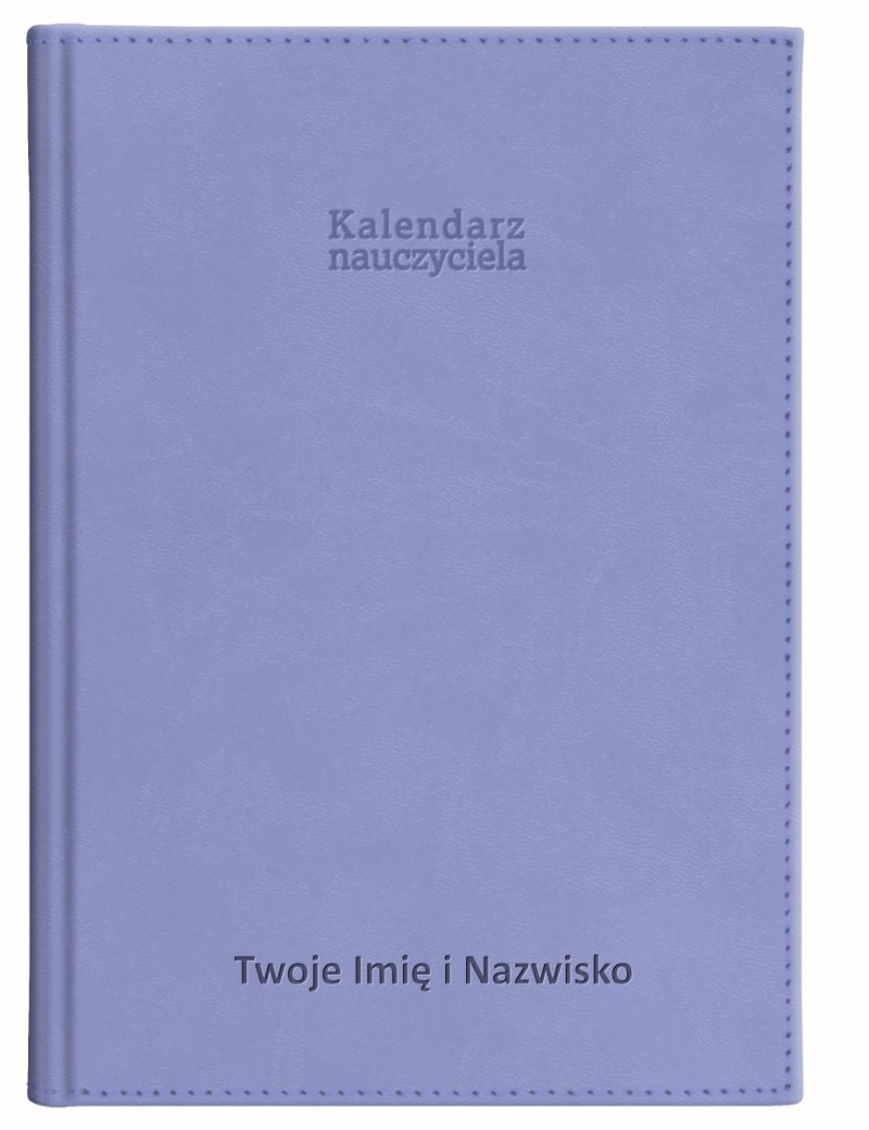 kalendarz książkowy A5 dla nauczyciela z imieniem i nazwiskiem