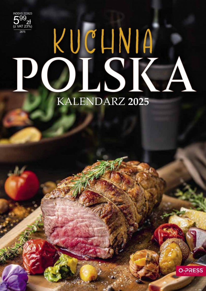 Kalendarz ścienny wieloplanszowy A4 KUCHNIA POLSKA 2025 - okładka