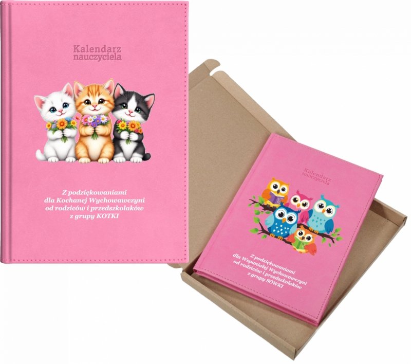 kalendarz dla nauczyciela na rok 2026/2027 z pudełkiem w komplecie