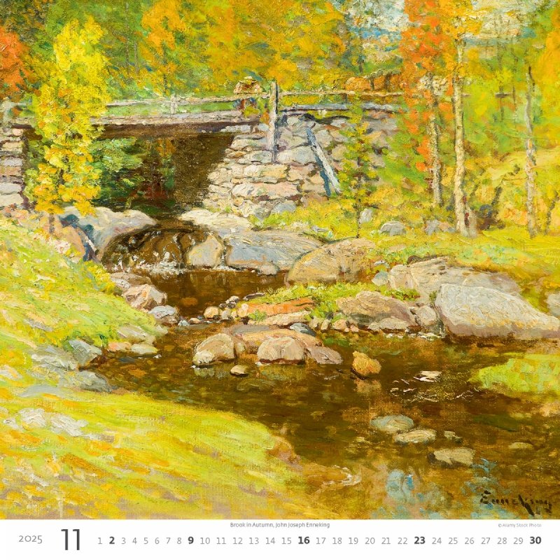 Kalendarz ścienny wieloplanszowy Impressionism 2025 - listopad 2025