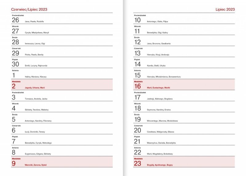 kalendarz nauczyciela na rok szkolny 2022-2023 ze skróconym kalendarium wakacji