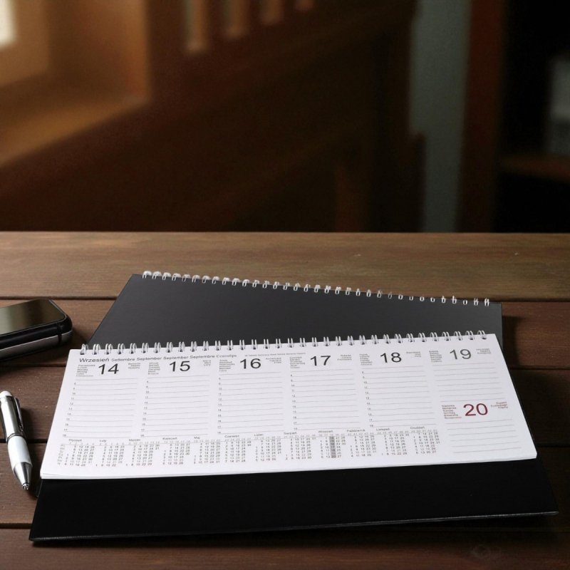 Kalendarz biurkowy tygodniowy BUSINESS LINE 2026 zielony