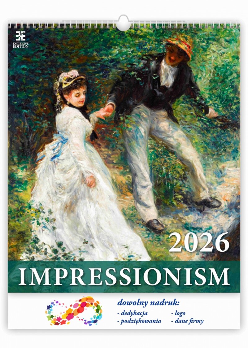 kalendarz ścienny wieloplanszowy Impressionism 2026 - exclusive edition z logo